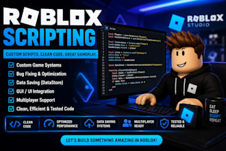 create fix and operate roblox lua and luau scripts professionally