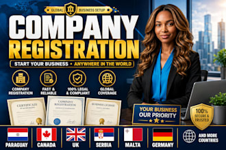 register your company in saudi arabia, qatar, hong kong, china, chile, colombia
