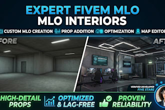 create custom fivem mlo interiors with props and optimization