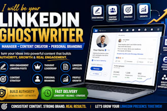 be your linkedin manager, ghostwriter and content creator