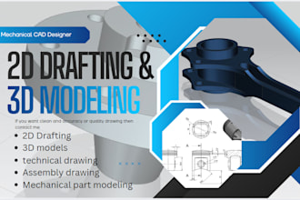 do professional autocad 2d drawings and simens nx 3dmodel