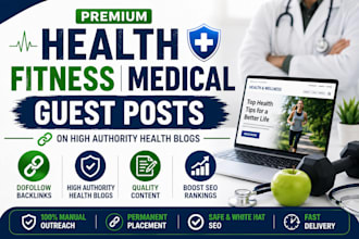 do health fitness medical guest posts on health blogs with dofollow backlinks