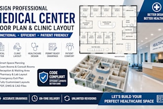 design medical center floor plan, clinic layout, healthcare