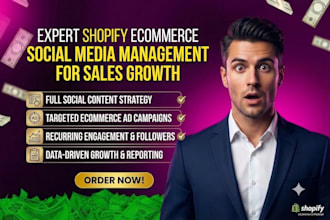 be your shopify ecommerce social media manager sales growth