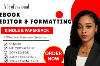 copyedit, proofread and format for memoir, autobiography and self help ebook
