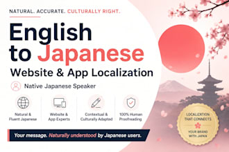 localize your website or app into natural japanese