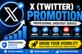 promote your website with twitter x shoutout and social media promotion