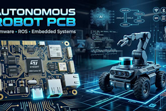 design autonomous robot controller pcb, firmware, ros, embedded system