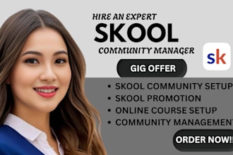 setup skool online community skool community manager online course