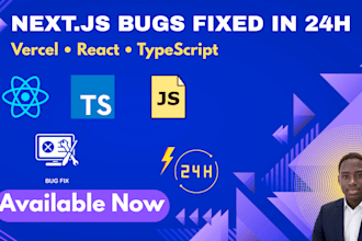 fix bugs, errors and vercel deployment issues in your next js or react site