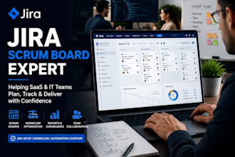 build jira workflow and scrum board with team collaboration for saas and IT