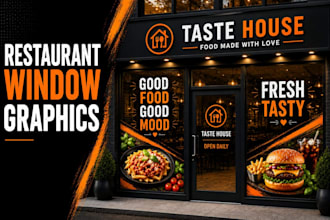 design eye catching storefront window graphics and signage