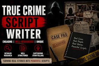 write engaging true crime youtube video scripts