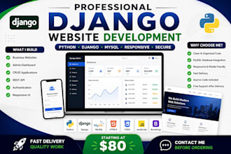 build a responsive django website with python and mysql