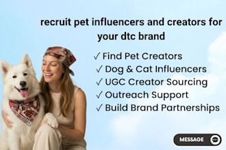 recruit pet influencers and creators for your dtc ecommerce brand