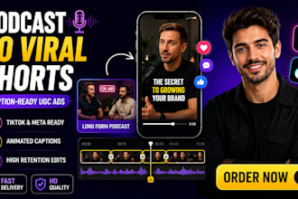 clip your podcast into caption ready vertical ugc ads for meta and tiktok