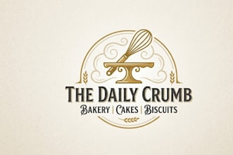 design professional bakery, cake, and biscuit logo