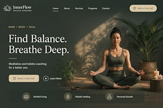 build wix coach meditation website spiritual website breathing hoslistic website