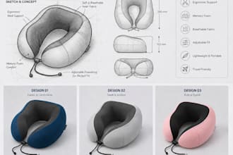 do product design neck pillow, travel pillow, sleeping pillow memory foam pillow