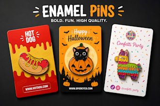 enamel pin design lapel pin vector art production ready