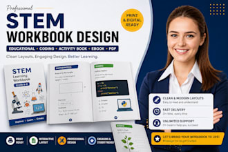 design stem workbook coding workbook educational ebook formatting pdf design
