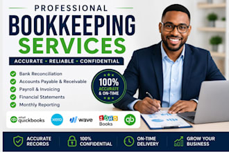do quickbooks online bookkeeping, quickbooks clean up and bank reconciliation