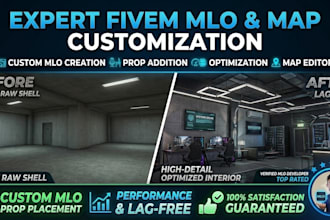 design unique mlo interiors maps props tailored for fivem