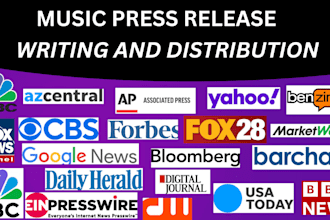 write music press release and submit music press release