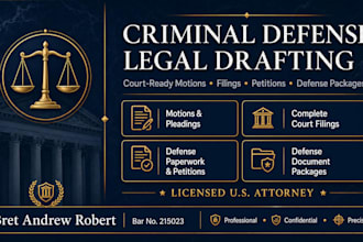draft expert criminal defense motions and legal documents