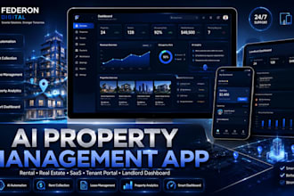 build an ai property management, vacation rental,  app nd landlord tenant portal