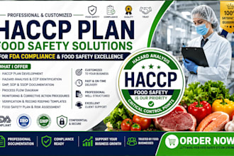 develop haccp plan food safety plan gmp sop for fda compliance