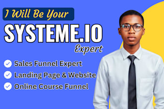 build systeme io sales funnel, systeme io landing page, systeme io website