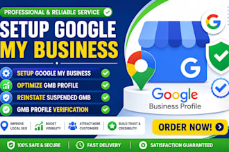 setup google my business, optimize gmb, reinstate gmb, gmb profile verification