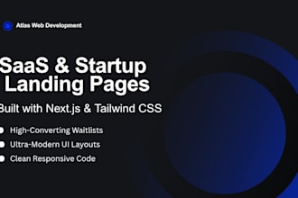 design a sleek startup landing page