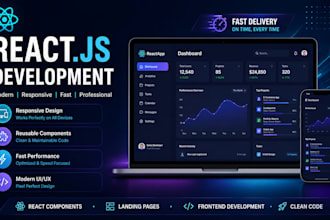 develop react js website or react component