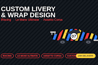 design your car livery wrap on iracing, le mans ultimate, and assetto corsa