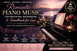compose romantic piano music for meditation background music soundtrack for love