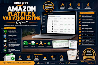create amazon flat file, bulk upload, parent child variation listing