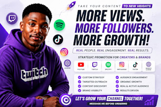 do organic stream click farming for youtube spotify twitch tiktok to boost views
