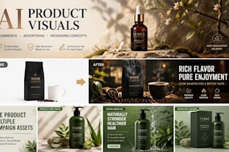 create ai product images, posters, and packaging designs
