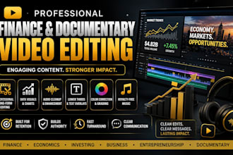 edit youtube videos for finance and economics channels