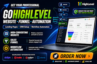 do ghl website design, ghl landing page, ghl sales funnel ghl work automation