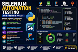 automate website testing using python, selenium and pytest