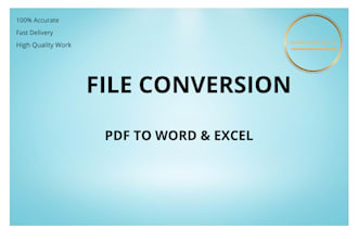 do file conversion PDF to word excel and image to text