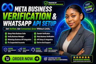 setup and fix meta business verification, whatsapp API and business manager