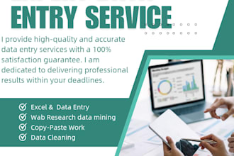 do accurate data entry, excel, pdf to excel and copy paste