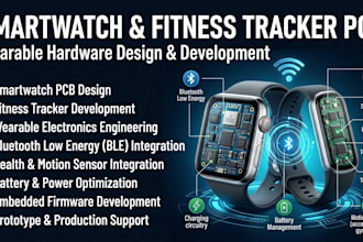 design smartwatch, fitness tracker and wearable pcb hardware