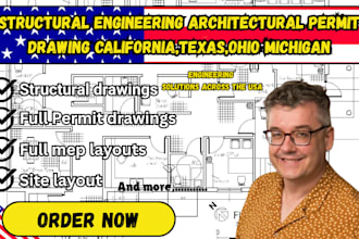 structural engineer architectural permit drawing michigan california texas ohio