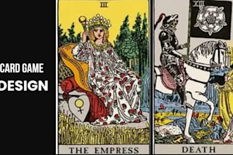 design custom card game playing card board game artwork and printable card deck