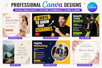 design professional youtube thumbnails in canva
